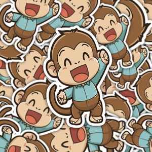 Adorable Monkey Sticker for Laptops Sticker Water Bottles Sticker