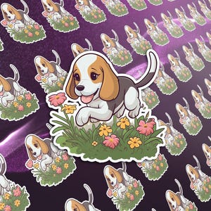 Beagle Vinyl Decal for Dog Lover Decal Laptop Sticker Water Bottles sticker Beagle sticker Beagle Decal laptop decal