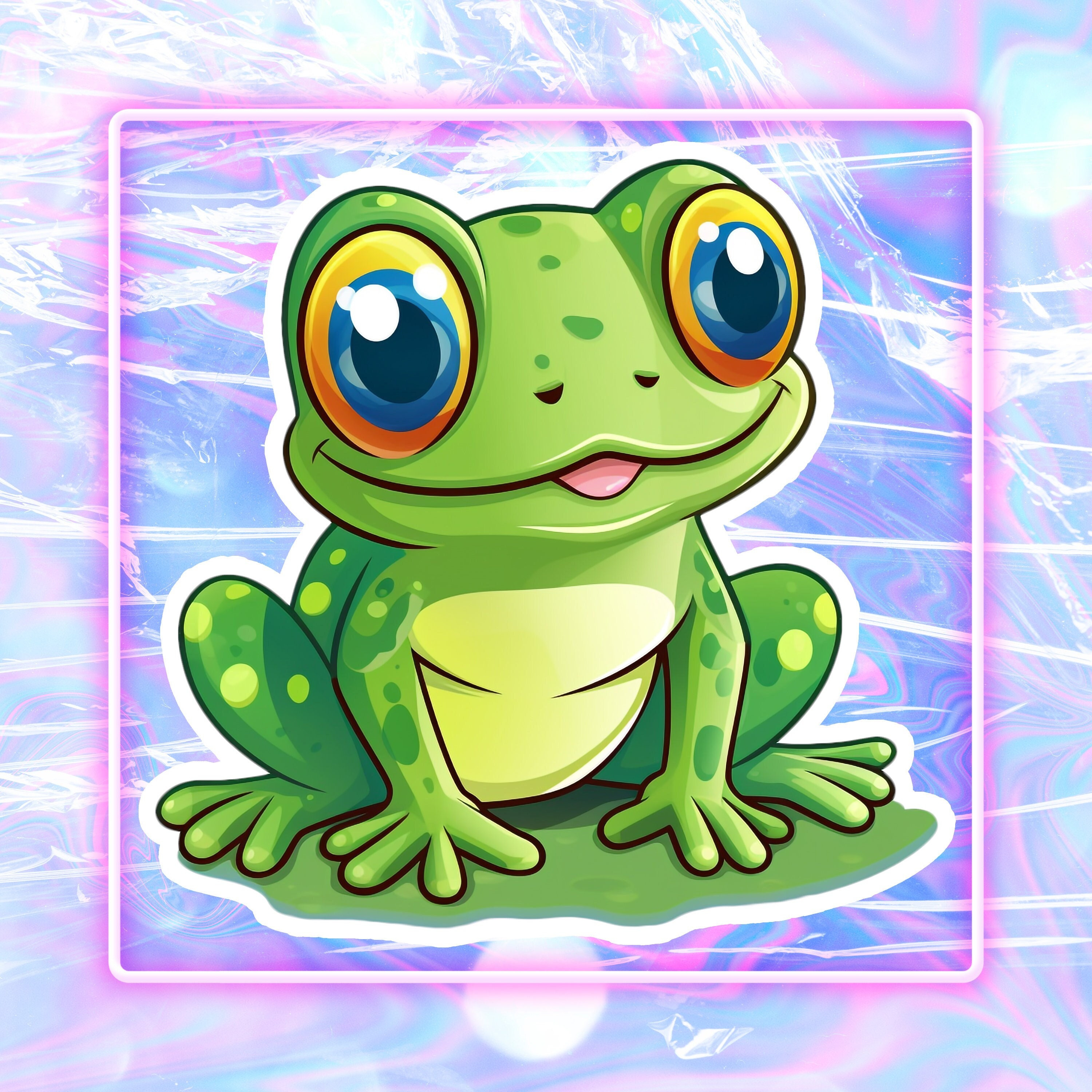 Frog Vinyl Decal for amphibian Lover Decal Laptop Sticker Water Bottles Sticker Frog sticker Frog Decal laptop decal