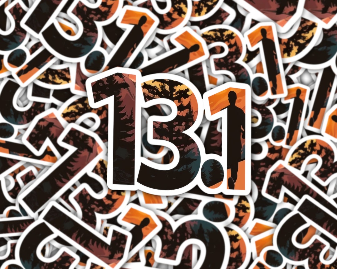 13.1 Half-marathon Vinyl Decal for Laptops Sticker Water Bottles