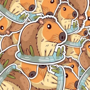 Capybara sticker Laptops Water Bottles decal Capybara gift sticker car window decal capybara sticker
