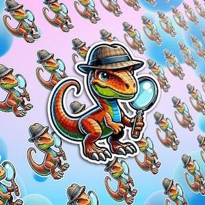Dinosaur Vinyl Decal for Laptops & Water Bottles | Cute Stickers for Kids, Fun Decor, Custom Designs, Gift Idea