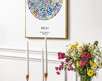 Custom Protein Sequence Gift: Unique Science Art Print
