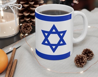 Israel Flag Ceramic Mug 11oz