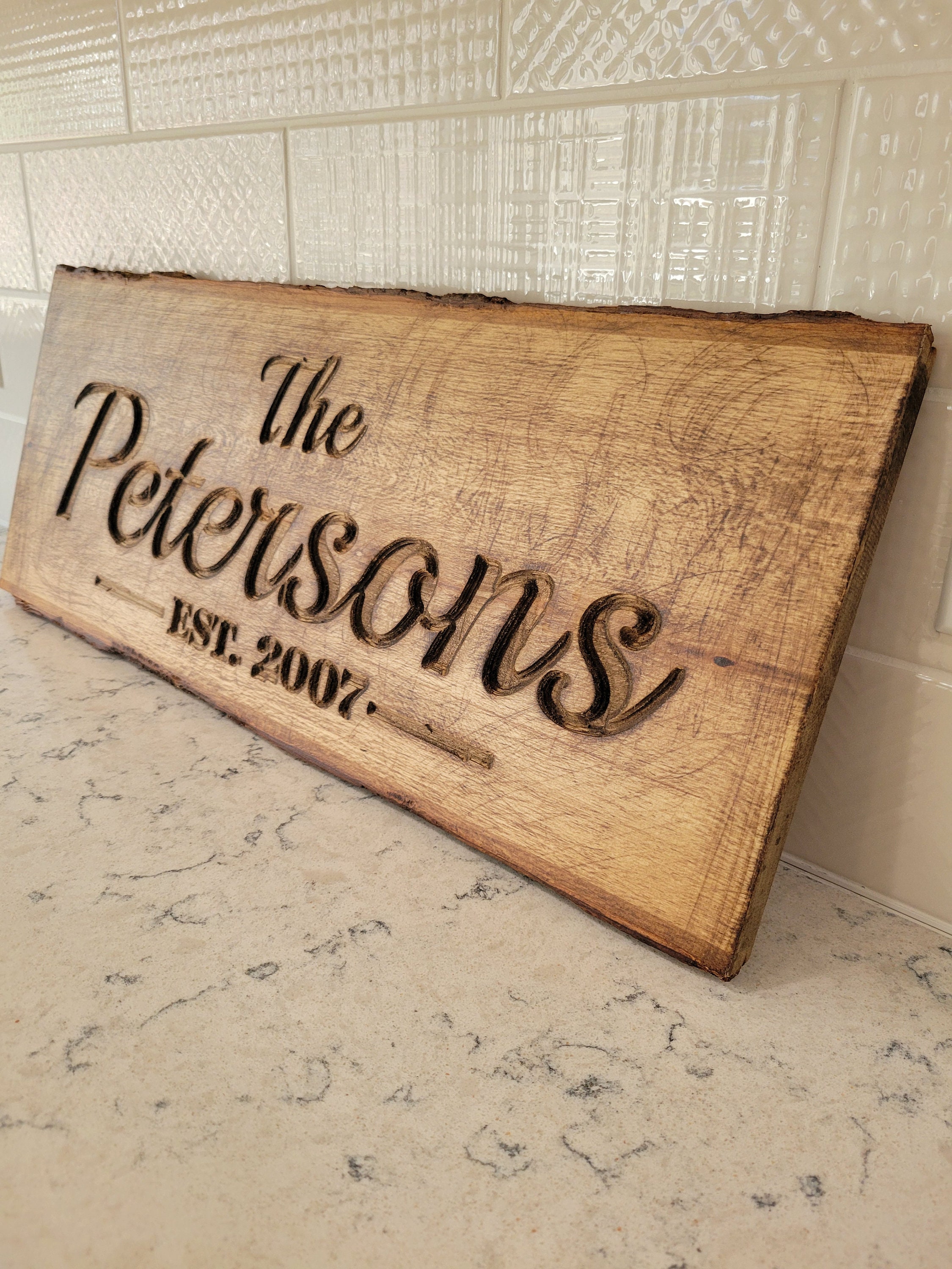 Custom Wooden Family Name Sign - Etsy