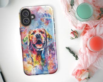 Labrador Retriever Watercolor Art iPhone Case, Unique Dog Lover Gift