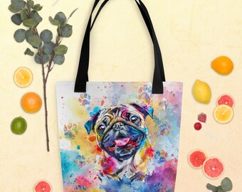 Pug Dog Tote Bag
