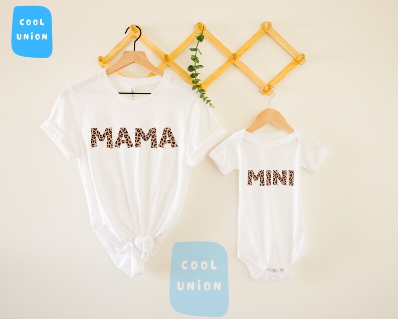 Mama and Mini Matching Shirts, Mama and Mini Leopard Shirt, Mommy and Me Matching Shirts, Leopard Mama Shirt, Mother's Day Gift image 3
