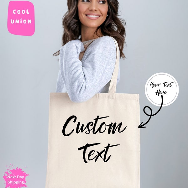 Custom Text Tote Bag, Custom Photo Tote Bag, Custom Logo Tote Bag, Canvas Tote Bag, Party Tote Bag, Party Gift Bag, Promotional Tote Bag