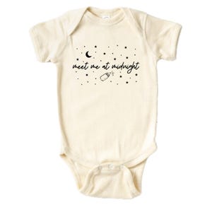 Meet Me at Midnight Bodysuit, Funny Newborn Gift, Funny Bodysuit, Newborn Baby Bodysuit, Bodysuit, Baby Clothing, Baby Bodysuit