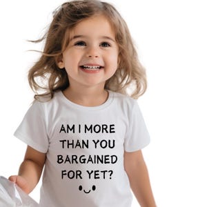 Am I More Than You Bargained For Yet? , Emo Baby Bodysuit , Lyric Bodysuit , Emo Toddler Shirt , Punk Rock Toddler Tee Shirt