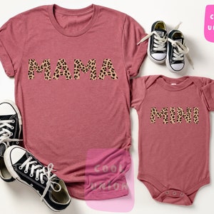 Mama and Mini Matching Shirts, Mama and Mini Leopard Shirt, Mommy and Me Matching Shirts, Leopard Mama Shirt, Mother's Day Gift image 5