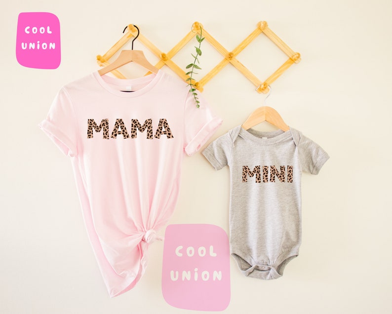 Mama and Mini Matching Shirts, Mama and Mini Leopard Shirt, Mommy and Me Matching Shirts, Leopard Mama Shirt, Mother's Day Gift image 4