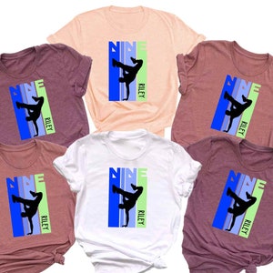 Boys Personalized 9th Birthday Breakdancing Shirt, Boys Dance Birthday Shirt, Birthday Group Party Shirt, 9th Birthday TShirts Boys