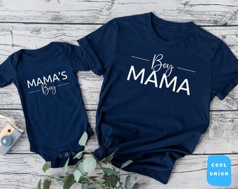 Matching Mommy & Me Shirt - Boy Mama T-Shirt - Mama's Boy Toddler Tee - Mommy and Son Matching Set - New Mom Shirt