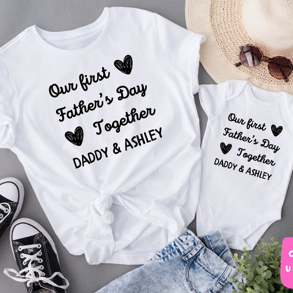 Fathers Day Matching Outfits , Custom Father Son Shirts, Customized Fathers Day Gifts from Baby Girl