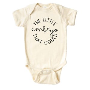 The Little Embryo That Could Bodysuit , IVF Baby Bodysuit , Minimalist Bodysuit , Natural In Vitro Bodysuit