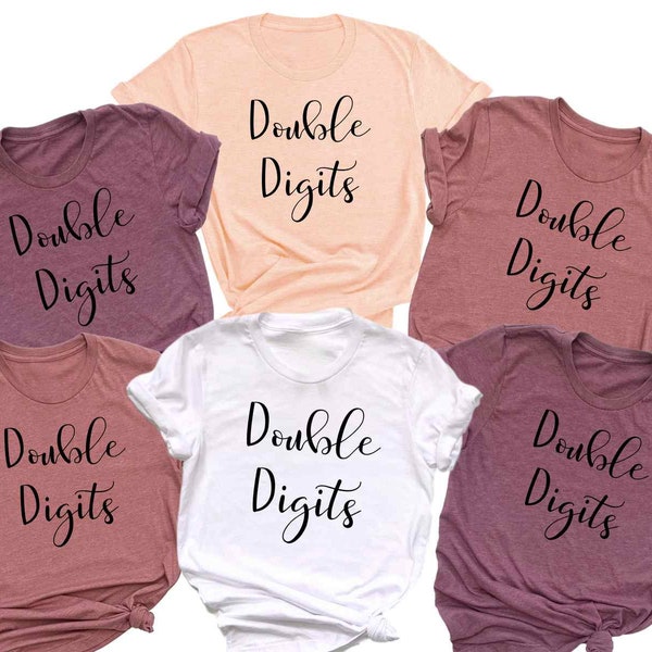 Swirly Double Digits Shirt, Personalized Shirt, Birthday Party Shirt, Birthday Girl Gift, Sparkle Ten Birthday Shirt, Chapter 10 Birthday
