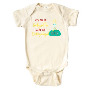 IVF Bodysuit, My First Babysitter Embryologist Bodysuit Baby, Cute In Vitro Fertilization Baby Bodysuit, IVF Baby Outfit, Natural Baby