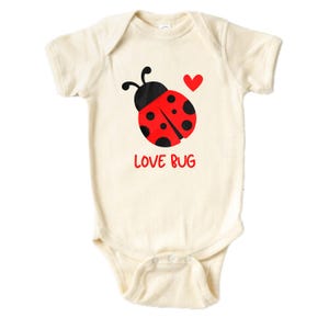 Love Bug Bodysuit, Funny Baby Bodysuit, Cute Baby Shower Gift, Valentines Day Toddler Shirt, Retro Ladybug Baby Toddler Clothes