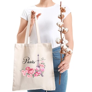 Eiffel Tower of Paris Tote Bag, Best Quality Travel Bag, Gift For Eiffel Lover Gift, Beach Bag, Birthday Gift For Her, Reusable Tote Bag