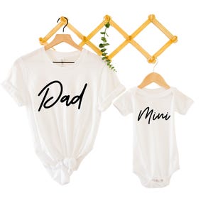 Daddy and Mini Matching Shirts, Dad and Kid Gifts, Gift For New Dad, Matching Dad and Baby T-Shirts, Fathers Day Gift, Daddy And Me Outfits