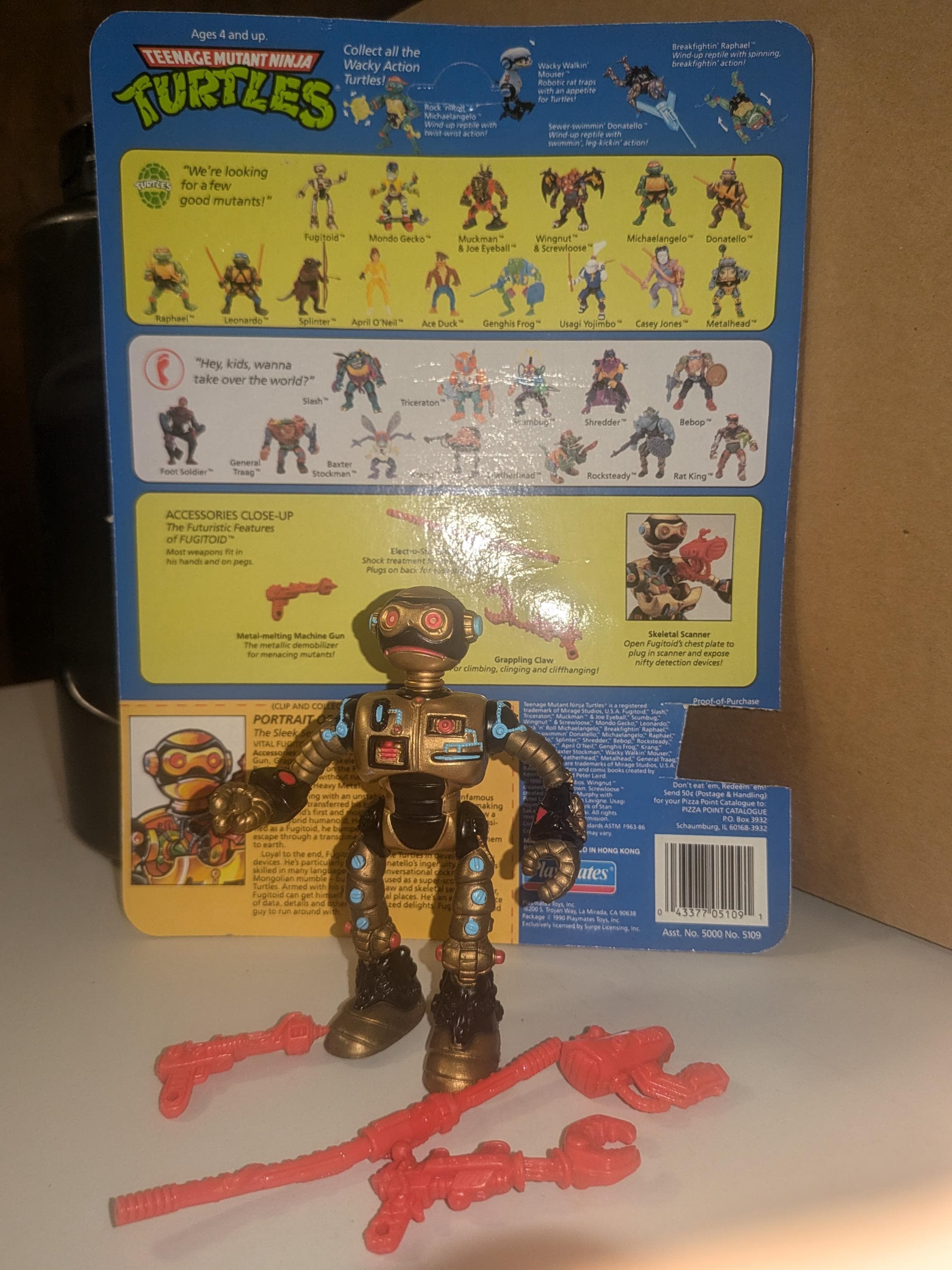 1990 Fugitoid Teenage Mutant Ninja Turtles Action Figure Loose