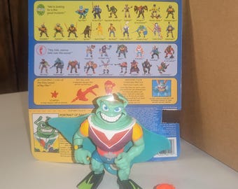 1990 Ray Fillet Teenage Mutant Ninja Turtles action figure loose - complete with weapons -excellent condition - vintage playmates TMNT toy