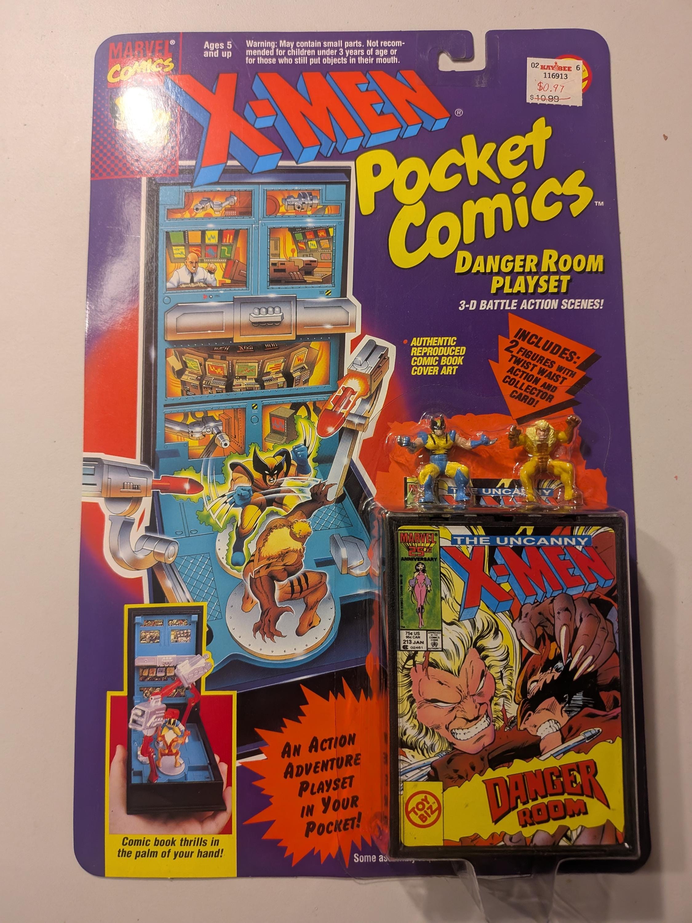ギタリーマン　スルーボックス MOC X-men Pocket Comics Danger Room Playset With 3-D Battle Action