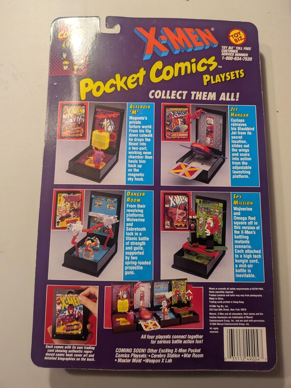 MOC X-men Pocket Comics Jet Hangar Playset With 3-D Battle Action