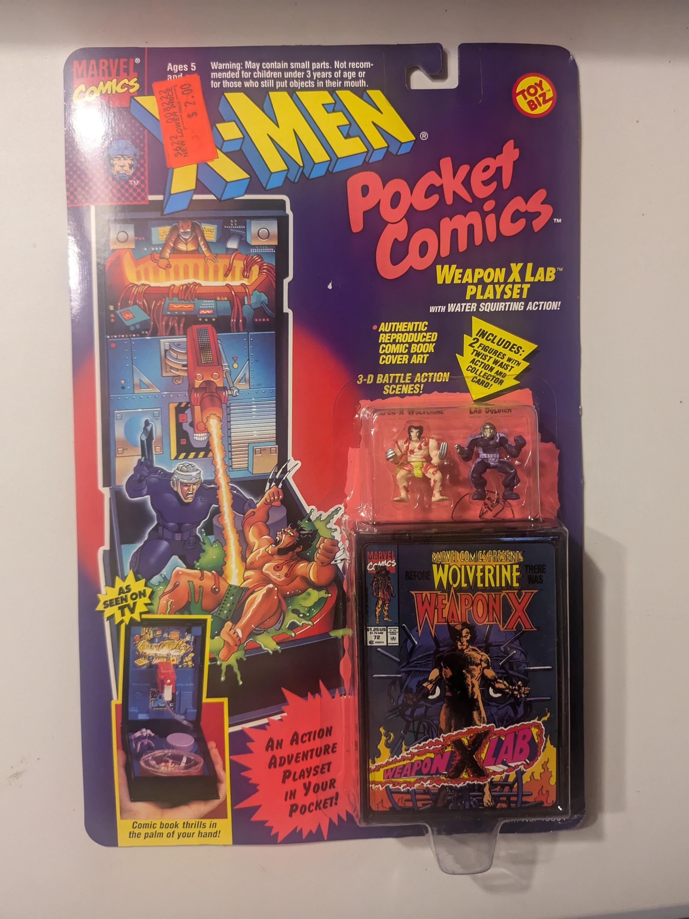 MOC X-men Pocket Comics Weapon X Lab Playset With Water Squirting