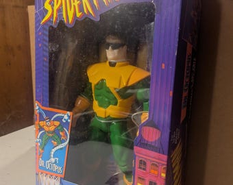 NIB Super Poseable Dr. Octopus action figure. Spider-Man animated series toy biz vintage 90s toy.