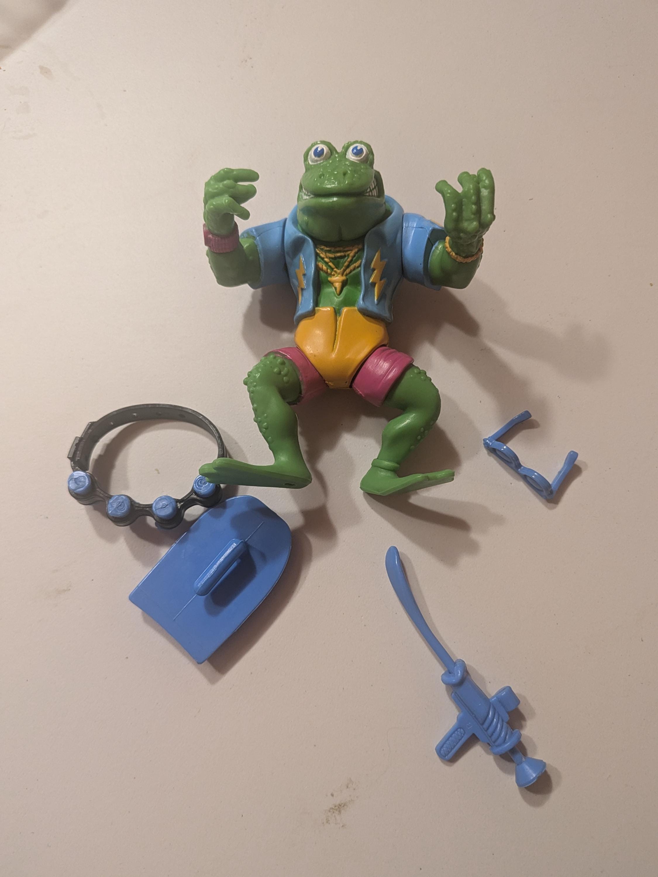 1989 Genghis Frog Teenage Mutant Ninja Turtle Action Figure Loose