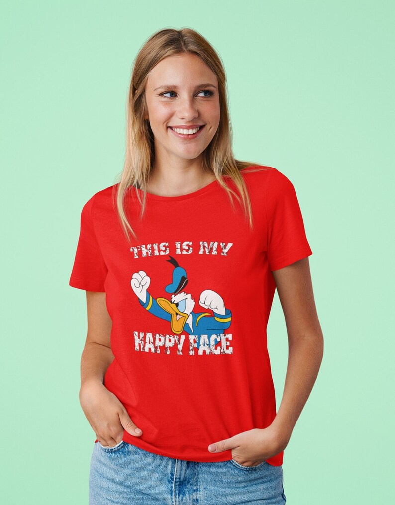 Donald Duck This is My Happy Face Shirt Donald Duck Shirt - Etsy