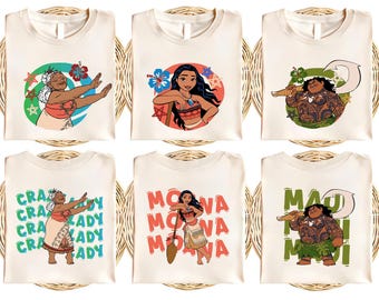 Disney Moana Front-Back Shirt, Hei Hei Shirt, Disney Princess, Moana Pua Shirt, Maui Shirt, Moana Birthday shirt, Disney Family Vacation Tee