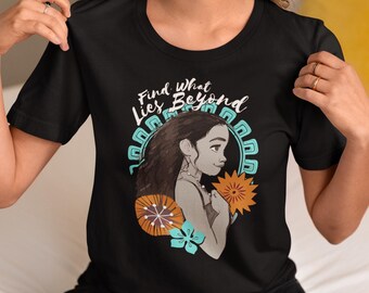 Disney Moana What Lies Beyond Shirt, Moana Floral Shirt, Princess T-shirt, Disneyland Shirt, Disneyworld Moana Tee, Magic Kingdom Shirt