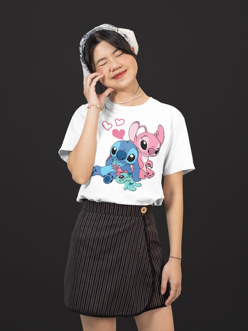 Stitch and Angel Valentine's Day Shirt, Disney Valentine's Day Shirt, Lilo and Stitch Shirt, Disney Shirt, Stitch Shirt, Stitch and Angel image 7