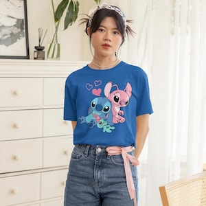 Stitch and Angel Valentine's Day Shirt, Disney Valentine's Day Shirt, Lilo and Stitch Shirt, Disney Shirt, Stitch Shirt, Stitch and Angel image 5