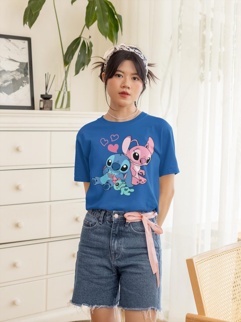 Stitch and Angel Valentine's Day Shirt, Disney Valentine's Day Shirt, Lilo and Stitch Shirt, Disney Shirt, Stitch Shirt, Stitch and Angel image 5