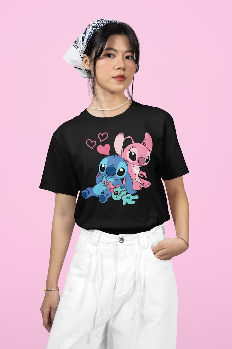 Stitch and Angel Valentine's Day Shirt, Disney Valentine's Day Shirt, Lilo and Stitch Shirt, Disney Shirt, Stitch Shirt, Stitch and Angel image 10
