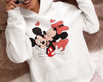 Disney Mickey And Minnie Kiss Valentine's Shirt, Disney Castle Tee, Disney Couple Shirt, Happy Valentine's Day Shirt, Valentines Day Shirt