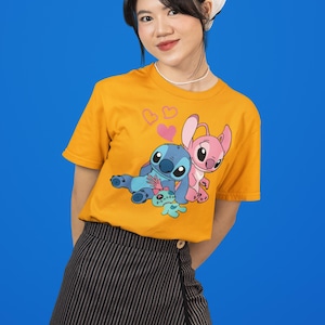 Stitch and Angel Valentine's Day Shirt, Disney Valentine's Day Shirt, Lilo and Stitch Shirt, Disney Shirt, Stitch Shirt, Stitch and Angel image 3