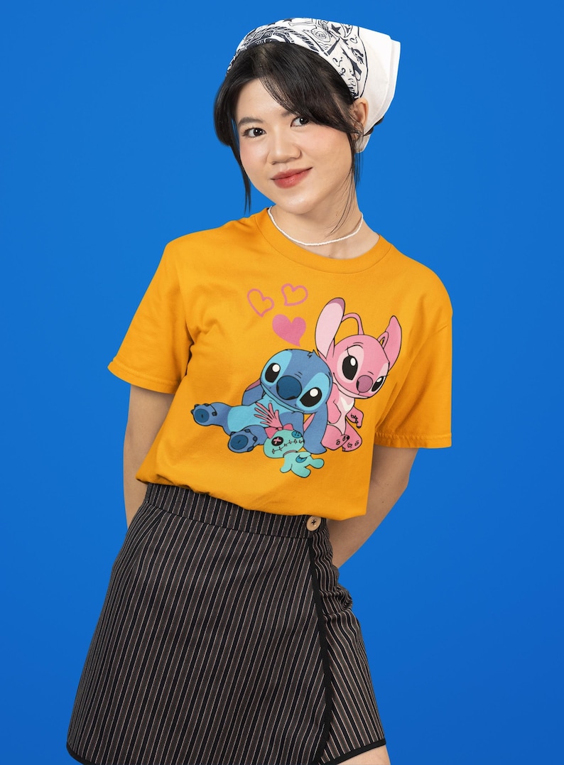 Stitch and Angel Valentine's Day Shirt, Disney Valentine's Day Shirt, Lilo and Stitch Shirt, Disney Shirt, Stitch Shirt, Stitch and Angel image 3