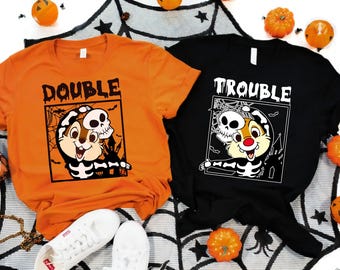 Chip Dale Halloween Shirt, Chip 'n Dale Shirt, Double Trouble Shirt, Disney Halloween Shirts, Disney Couple Shirts, Disney Vacation Shirt