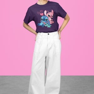 Stitch and Angel Valentine's Day Shirt, Disney Valentine's Day Shirt, Lilo and Stitch Shirt, Disney Shirt, Stitch Shirt, Stitch and Angel image 8