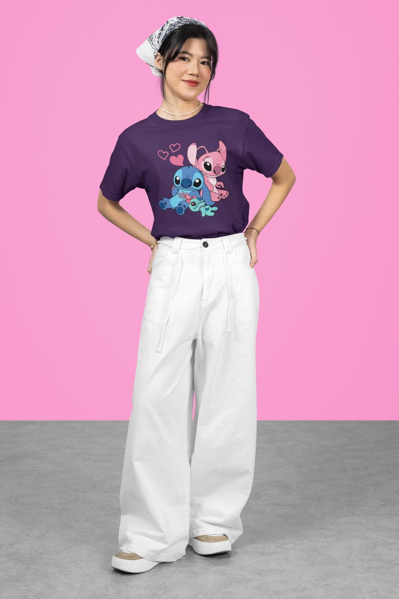 Stitch and Angel Valentine's Day Shirt, Disney Valentine's Day Shirt, Lilo and Stitch Shirt, Disney Shirt, Stitch Shirt, Stitch and Angel image 8