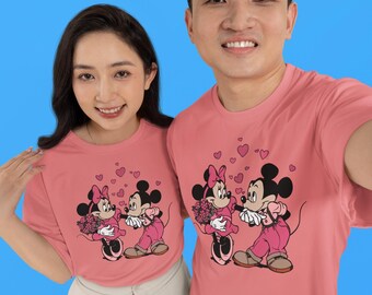 Disney Valentines Day Shirt, Mickey And Minnie Valentine's Shirt, Disney Castle Tee, Disney Couple Shirt, Happy Valentine's Day Shirt