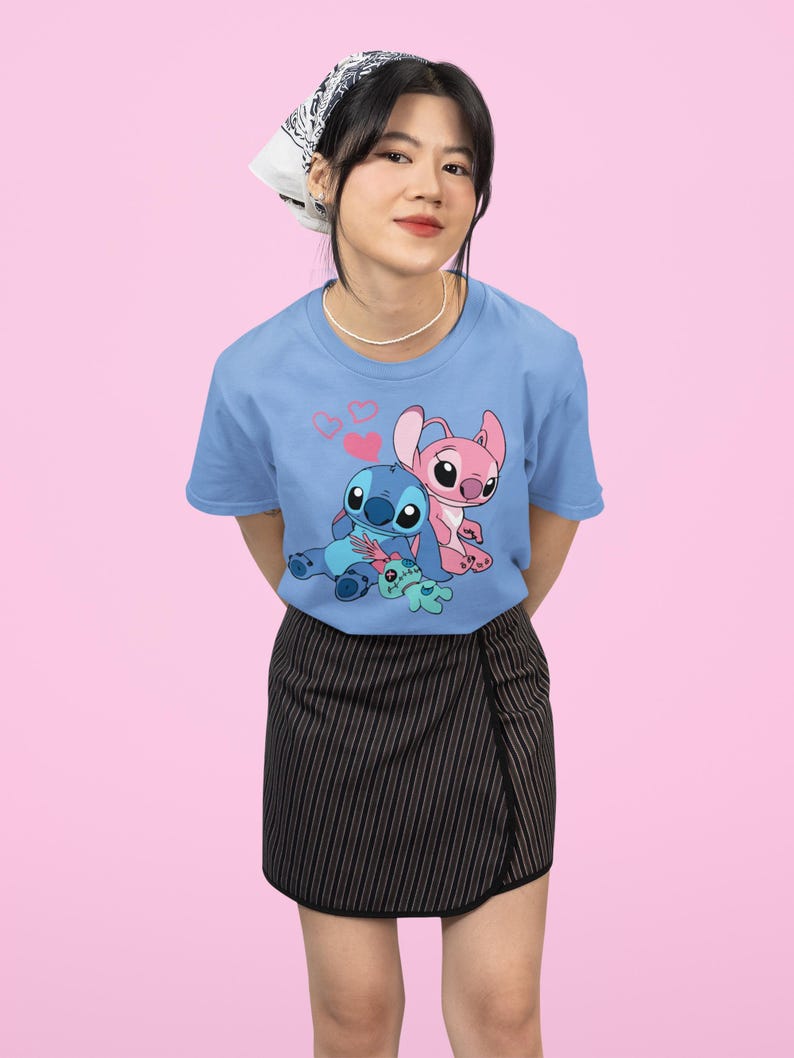 Stitch and Angel Valentine's Day Shirt, Disney Valentine's Day Shirt, Lilo and Stitch Shirt, Disney Shirt, Stitch Shirt, Stitch and Angel image 4