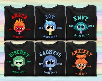 Disney Inside Out Shirt, Disney Group Shirts, Disney Family Vacation 2025, Inside Out 2 Shirt, Group Matching Tee, Mental Health Shirt