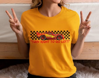 Lightning McQueen Shirt, Disney Cars Sweatshirt, Turn Right To Go Left Tee, Racing Series 95 Sweatshirt, Disney Cars McQueen Hoodie